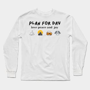 Funny biker chopper motorcycle plan for day T-Shirt By Plan for Day Long Sleeve T-Shirt